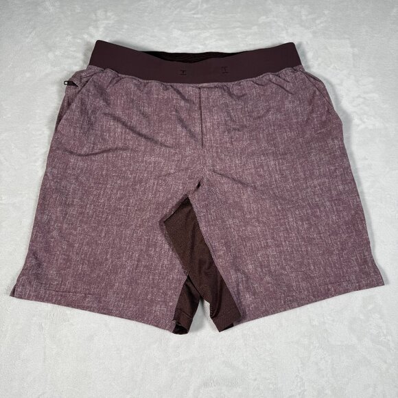 Lululemon Shorts Men Size L Linerless Drawstring 9" Gym Running Zip Pocket EUC - Picture 1 of 9